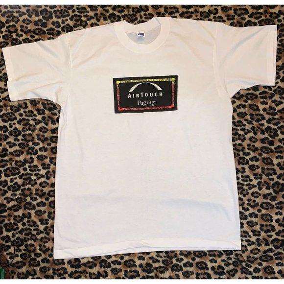 VINTAGE 90s AIRTOUCH PAGING PROMO T-SHIRT~ EXTRA LARGE tech nerd SINGLE STITCH - Picture 1 of 5